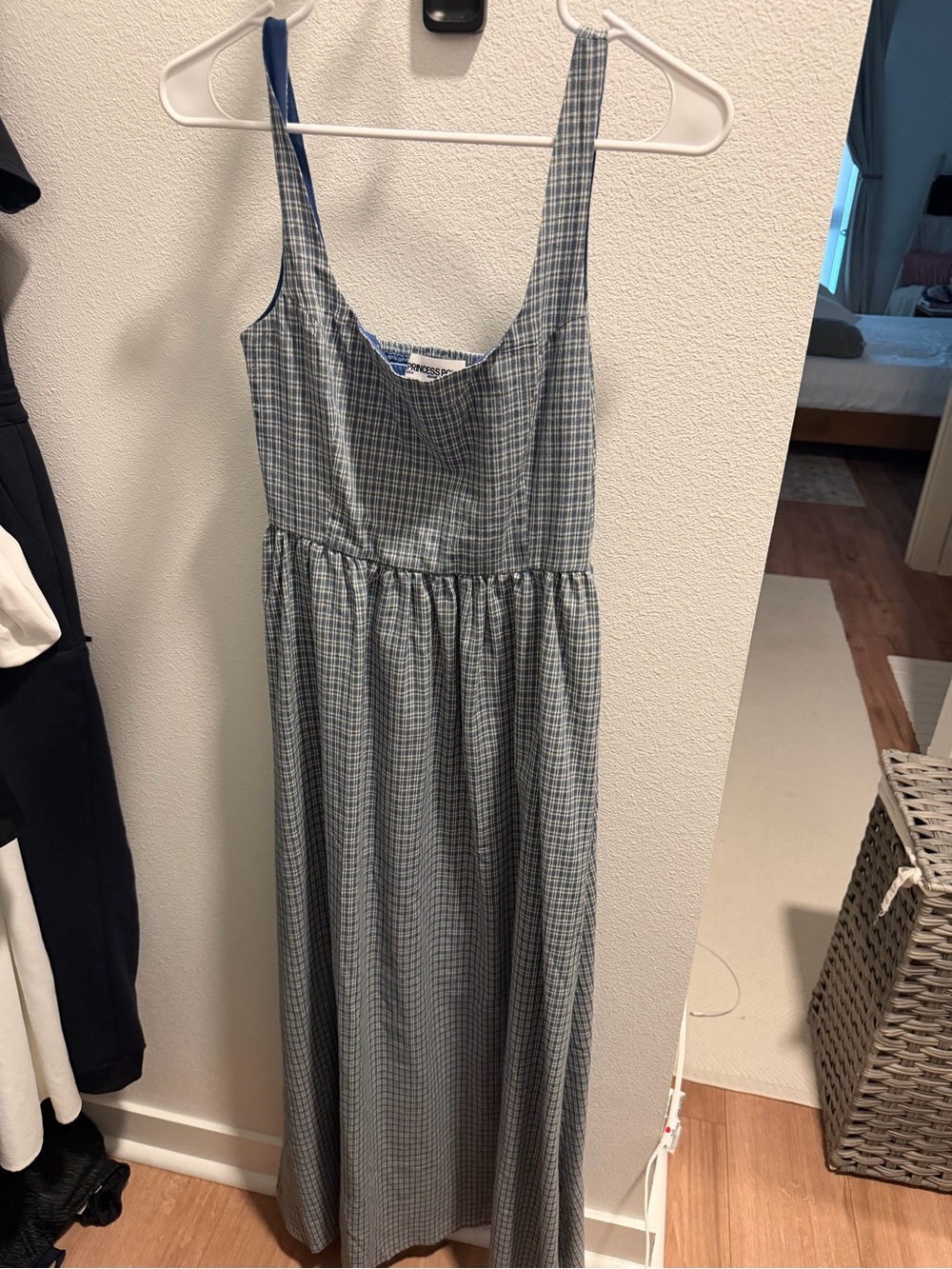 Princess Polly Blue Plaid Maxi Dress